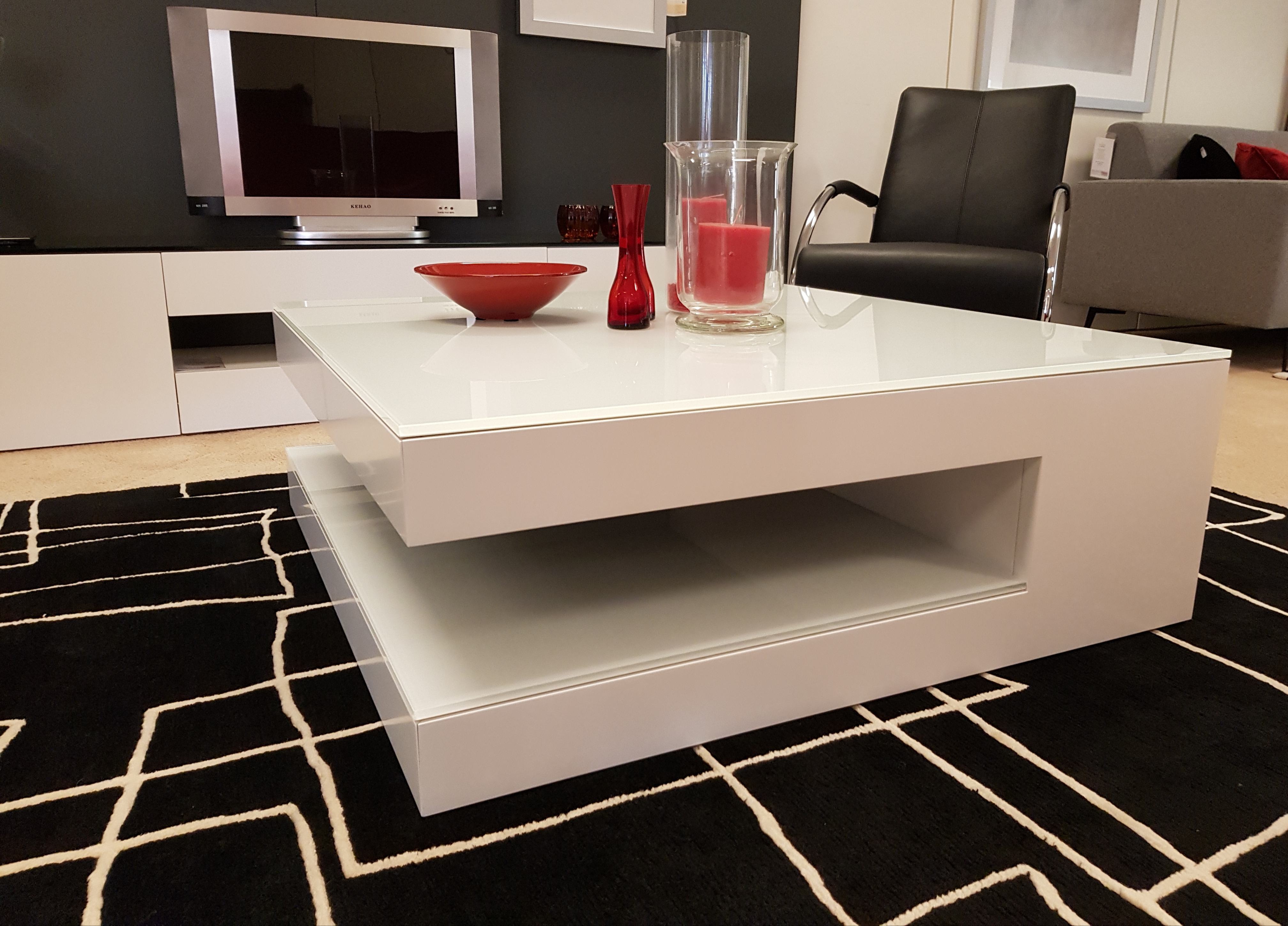 Karat S100 salontafel glas/matlak