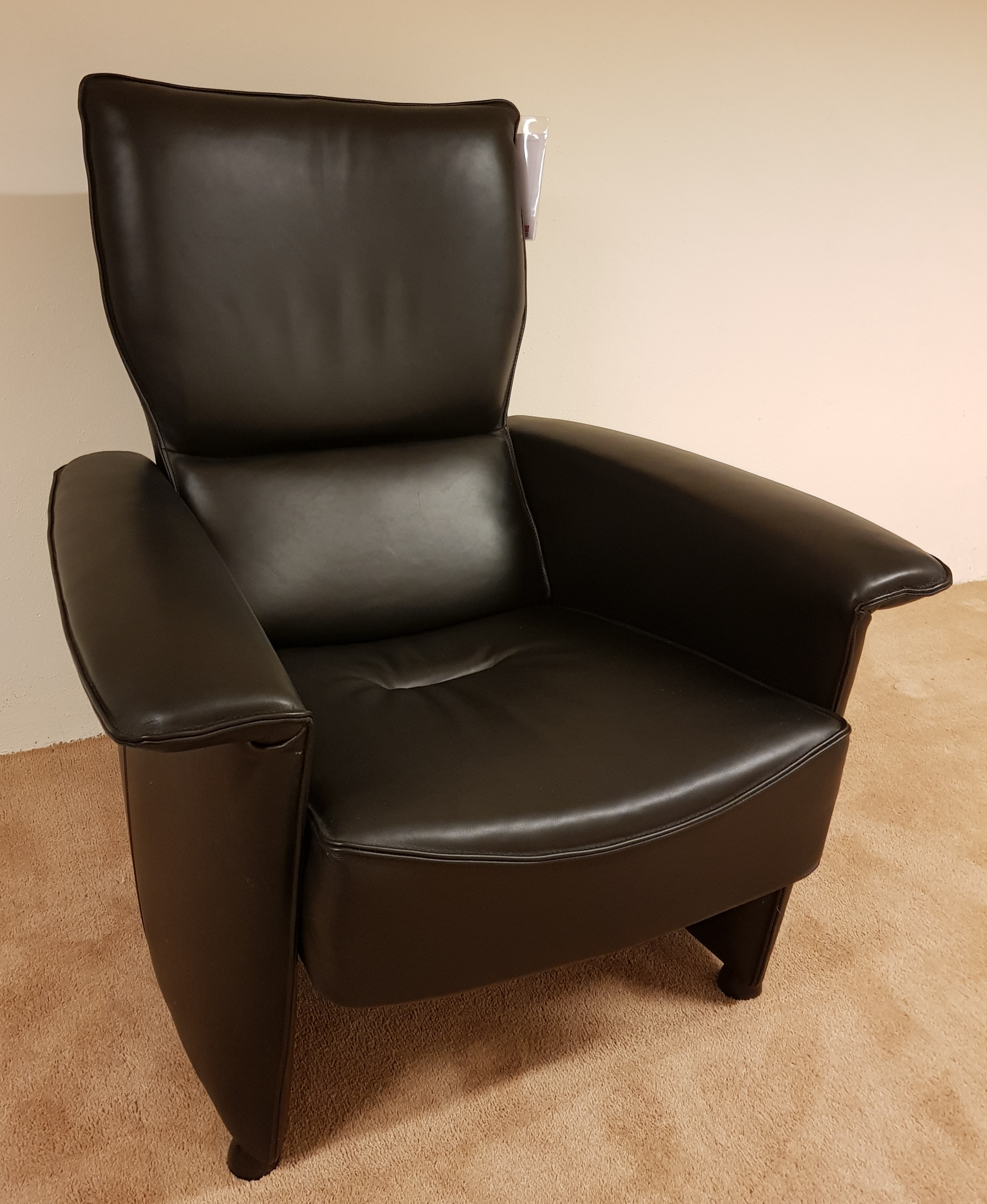 Gealux fauteuil Salo leder zwart rug verstelbaar