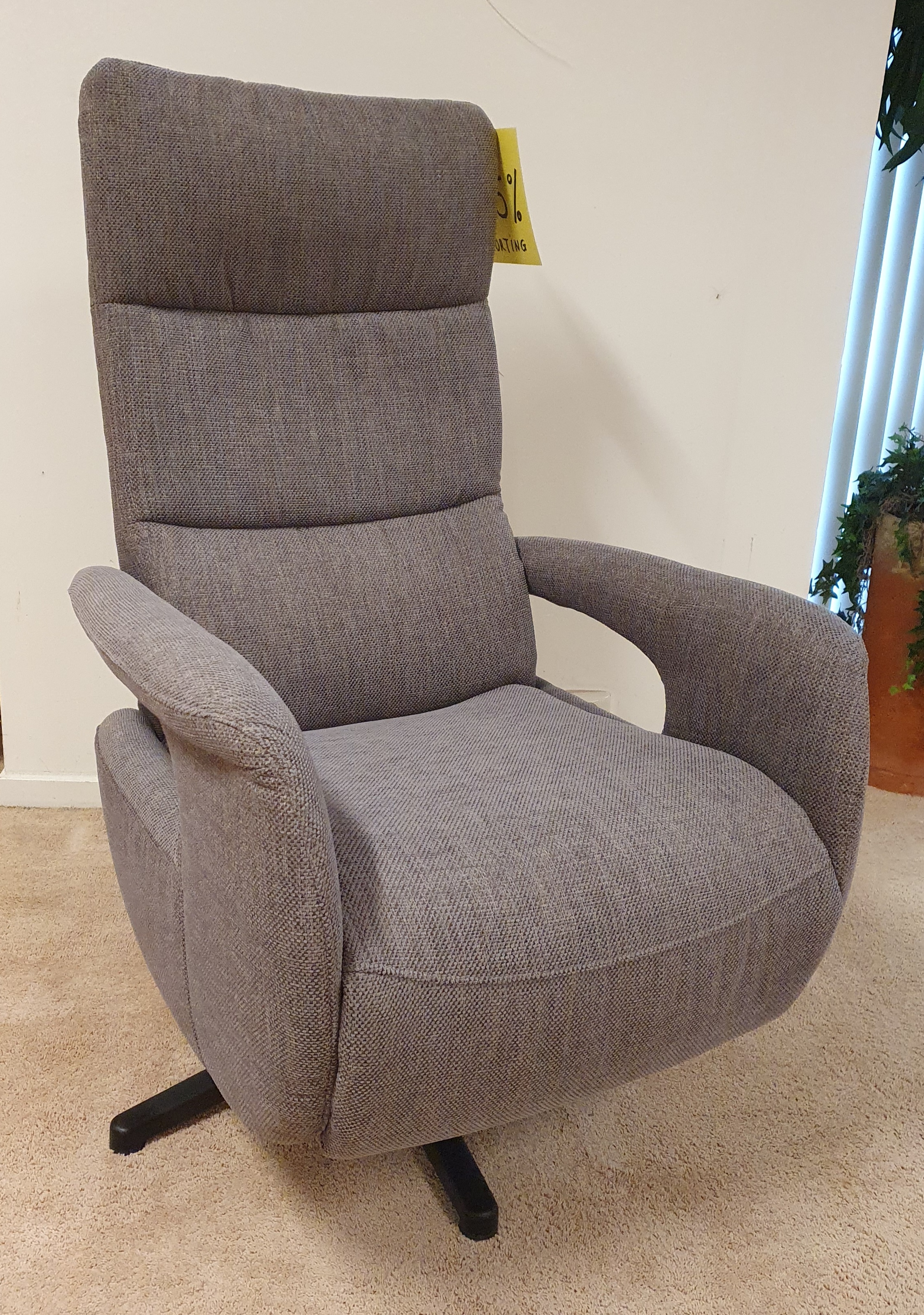 relaxfauteuil Rocco Smal stof gasveer